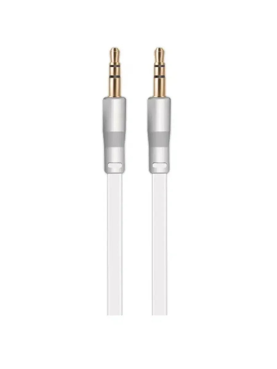 Кабель AUX Jack 3,5mm EXPLOYD EX-K-475 плоский стерео аудио 1M белый Classic