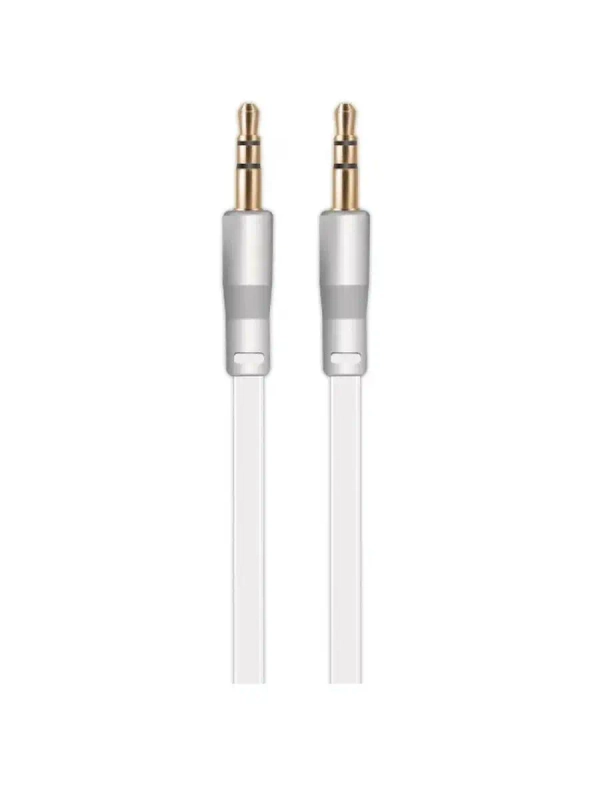 Кабель AUX Jack 3,5mm EXPLOYD EX-K-475 плоский стерео аудио 1M белый Classic