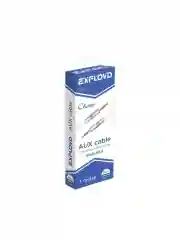 Кабель AUX Jack 3,5mm EXPLOYD EX-K-475 плоский стерео аудио 1M белый Classic