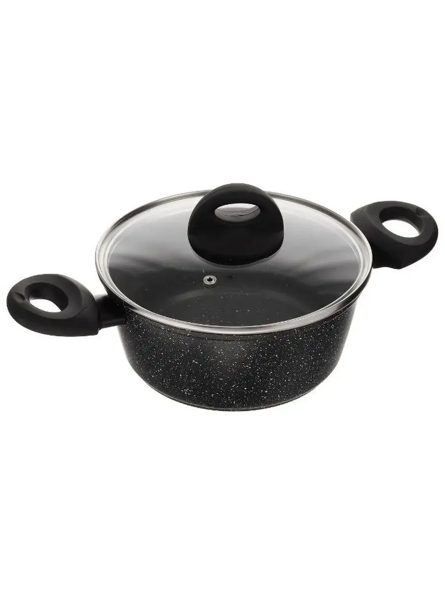 Кастрюля литая мраморная крошка MAYER&amp;BOCH 25078 алюм 2.6 л, 20 см МРАМ/КРОШ