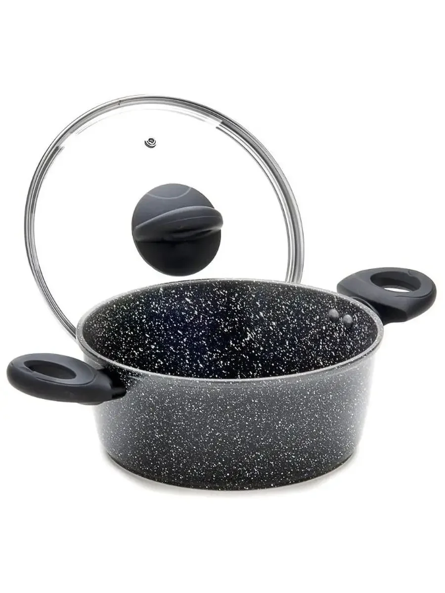 Кастрюля литая мраморная крошка MAYER&amp;BOCH 25078 алюм 2.6 л, 20 см МРАМ/КРОШ