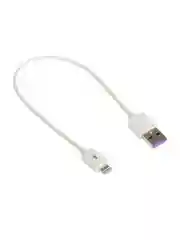 Дата-кабель 8 Pin EXPLOYD EX-K-1386 USB 2.4A 0.25M круглый силикон белый