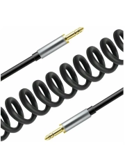 Кабель AUX Jack 3,5mm EXPLOYD EX-K-478 1M SONDER пружина черный