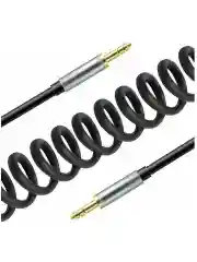 Кабель AUX Jack 3,5mm EXPLOYD EX-K-478 1M SONDER пружина черный