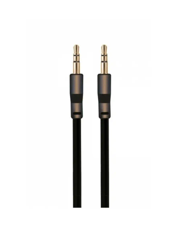 Кабель AUX Jack 3,5mm EXPLOYD EX-K-474 1M Classic плоский черный