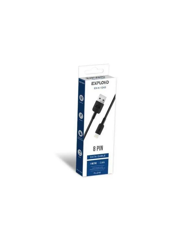 КАБЕЛЬ USB AM / 8PIN / 30PIN EXPLOYD EX-K-1243 Дата-кабель USB - 8 Pin 1М чёрный