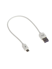 КАБЕЛЬ USB MICRO / MINI EXPLOYD EX-K-1388 Дата-кабель  2.4A 0.25M круглый силикон белый