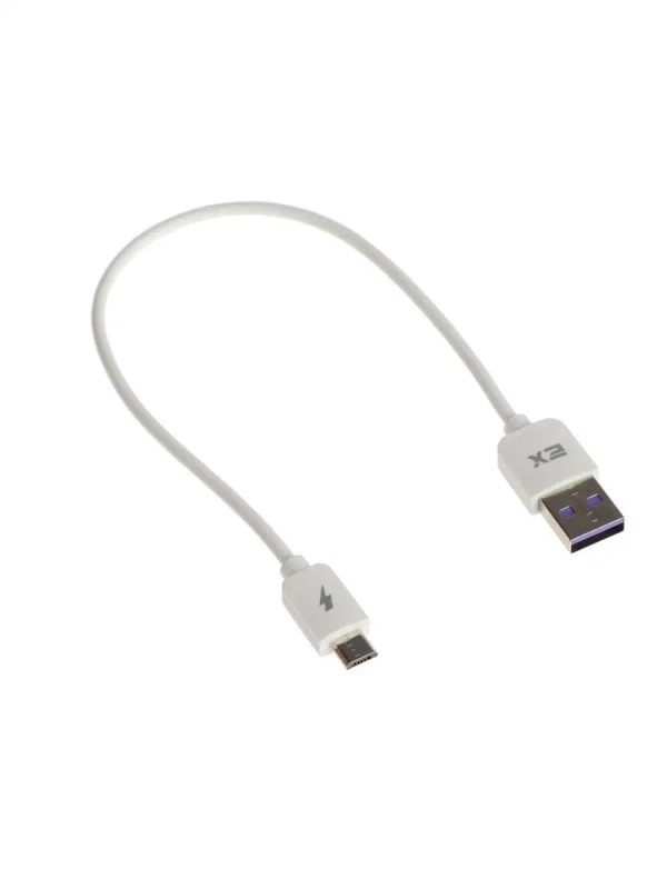 КАБЕЛЬ USB MICRO / MINI EXPLOYD EX-K-1388 Дата-кабель  2.4A 0.25M круглый силикон белый