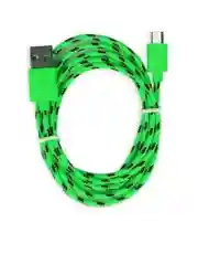 USB кабель SMARTBUY (iK-12n green) USB - MICRO USB нейлон 1.м зеленый