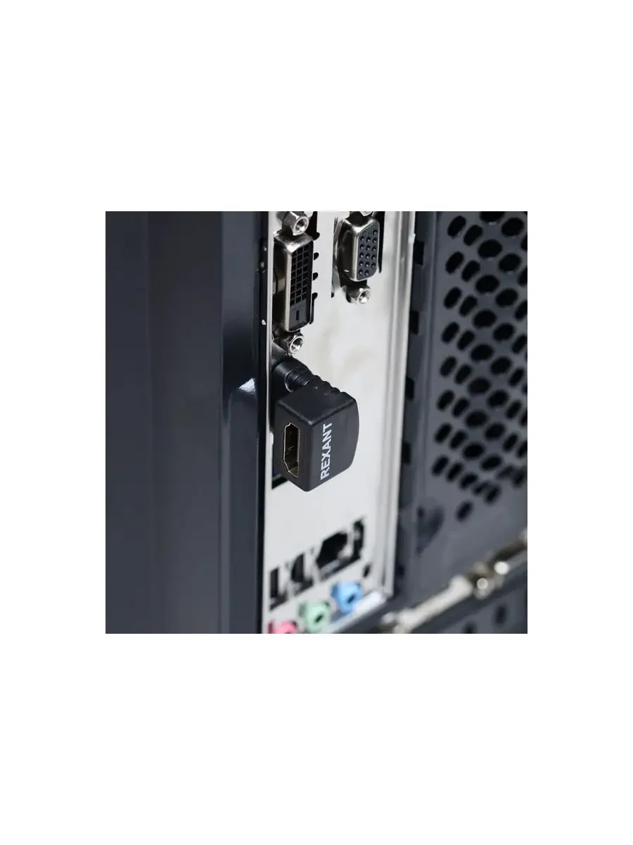 Переходник REXANT (17-6805) Переходник штекер HDMI - гнездо HDMI, угловой