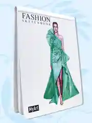 Бирюзовый блокнот для зарисовок 40 листов на гребне. MyArt Fashion скетчбук 174х225 мм. Проф-Пресс