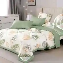 Золотой комплект постельного белья, с одеялом-покрывалом, евро