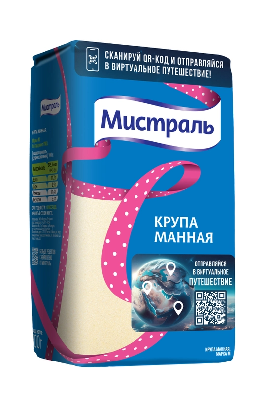 Крупа МИСТРАЛЬ манная, 800 г
