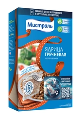 Гречка МИСТРАЛЬ ядрица, в пакетах для варки, 5х80 г