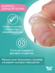 Аметистовый сменные силиконовые соски для  бутылочек ROXY-KIDS, 2 шт