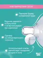 Аметистовый сменные силиконовые соски для  бутылочек ROXY-KIDS, 2 шт