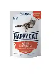 Паучи Happy Cat "Говядина, печень, горох" в желе, 0,085 кг, 24 шт