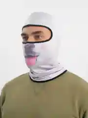 Белый зверомаска. Балаклава. Подшлемник с принтом
