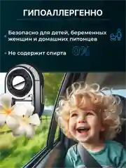 Черный ароматизатор в машину на дефлектор / автоматический, пахучка автопарфюм, набор в авто