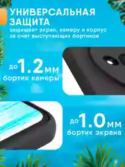 Черный чехол для Xiaomi Redmi 13C / Poco C65 (Сяоми Редми 13С) прозрачный, черный противоударный