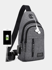 Сумка мужская через плечо с USB