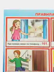 Лазурный плакат Правила Пожарной безопасности, дорожного движения, пешеход, дорожные знаки, ПДД