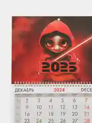 Календарь настенный квартальный отрывной 2025 Brauberg Символ змейка, 116104