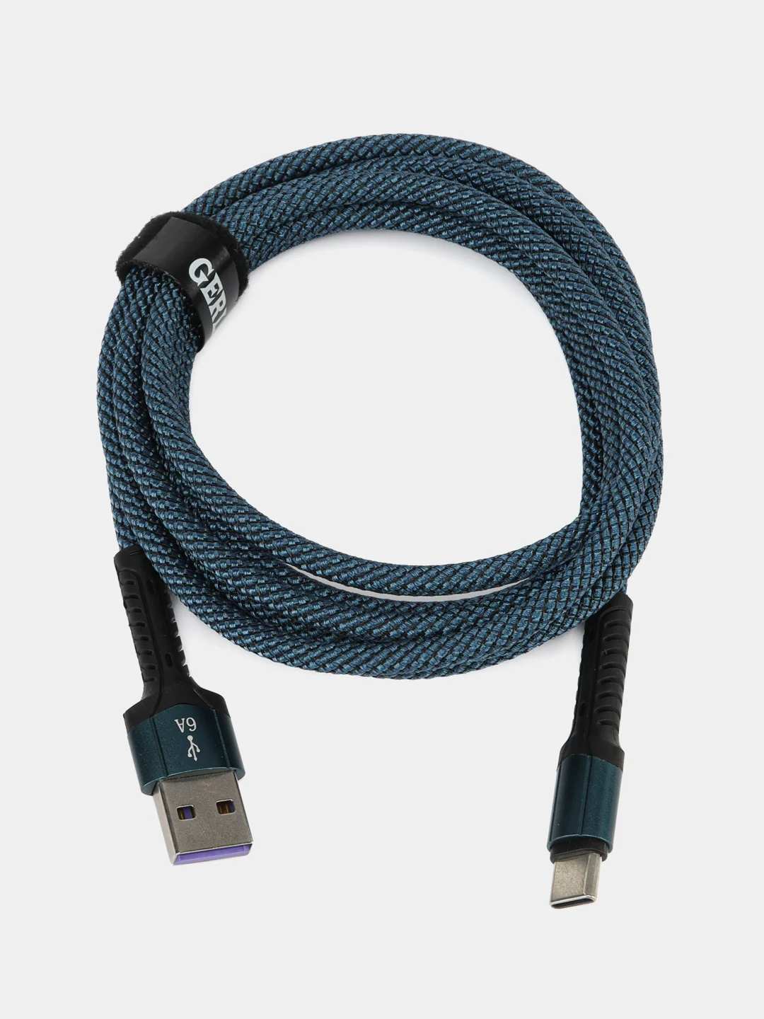 Зарядный кабель 2 метра Type-c для телефона шнур нейлоновый usb 6А длина 1 и 2 метра