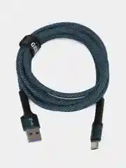 Зарядный кабель 2 метра Type-c для телефона шнур нейлоновый usb 6А длина 1 и 2 метра