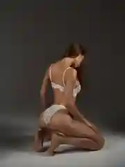 Белый комплект нижнего женского белья, кружевной