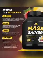 Гейнер PRIMEKRAFT MASS GAINER для набора массы, 3000 г, 30 порций