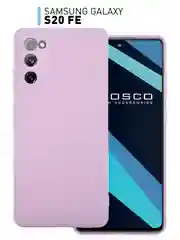 Фиолетовый чехол для Samsung Galaxy S20 FE силиконовый ROSCO матовый тонкий с бортиком- защитой камер
