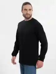 Черный лонгслив мужской, хлопок