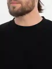 Черный лонгслив мужской, хлопок