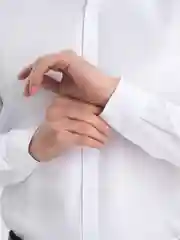 Белый рубашка мужская с длинным рукавом, школьная, офисная, деловая, классическая, под пиджак