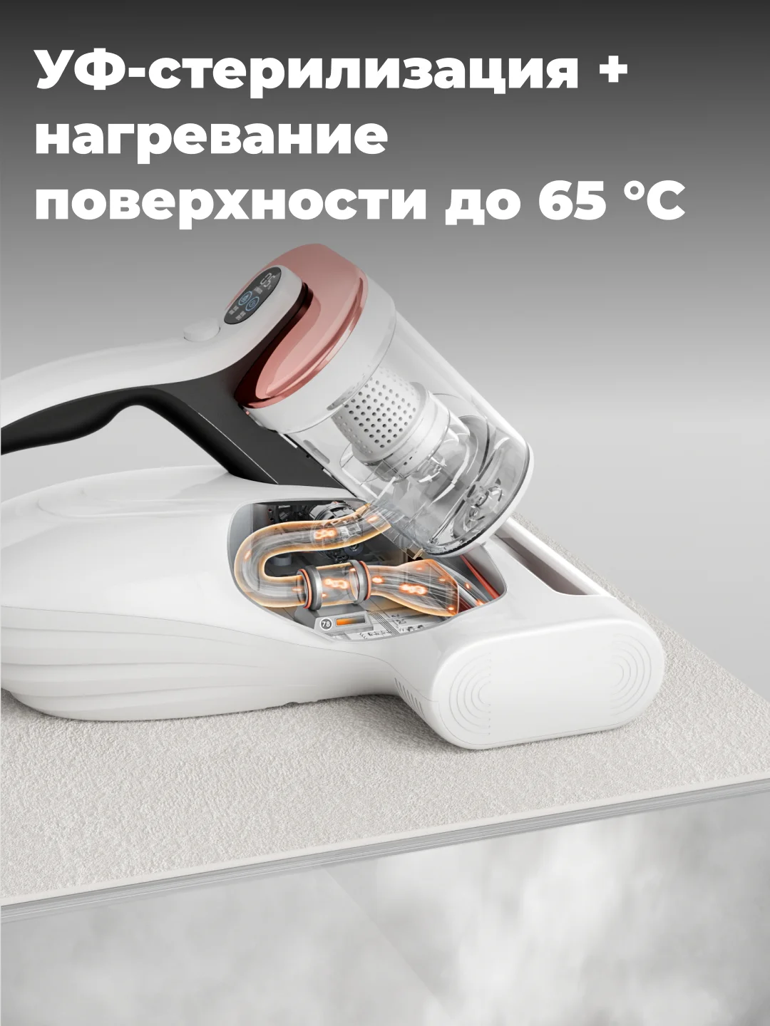 Пылесос для мебели и удаления пылевых клещей UWANT M100, белый