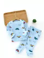 Пижама детская для мальчика с машинками,  Домашний костюм, Лонгслив
