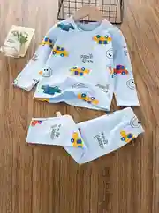 Пижама детская для мальчика с машинками,  Домашний костюм, Лонгслив