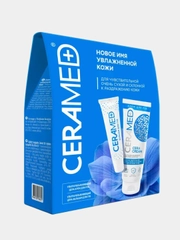 Подарочный набор CERAMED, крем для рук, бальзам для губ