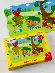 Макси пазл для малышей Три кота Карамелька Коржик Компот