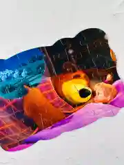Фигурный макси пазл для малышей Маша и Медведь мультик