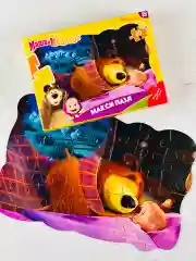 Фигурный макси пазл для малышей Маша и Медведь мультик
