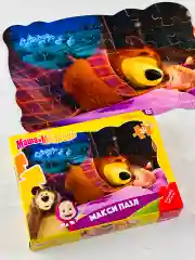 Фигурный макси пазл для малышей Маша и Медведь мультик