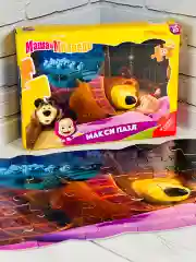 Фигурный макси пазл для малышей Маша и Медведь мультик