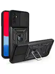 Черный чехол противоударный armors для Samsung A04S / Самсунг А04S с защитой камеры