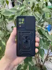 Темно-синий чехол противоударный armors для Samsung A12 и M12 / Самсунг А12 и М12 с защитой камеры