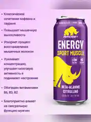 Напиток тонизирующий газированный PRIMEKRAFT ENERGY SPORT, б/а, 500 мл