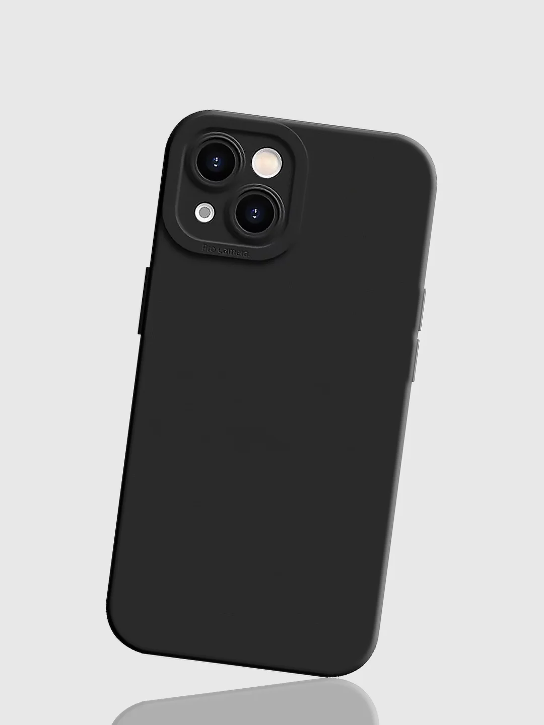 Черный чехол для iPhone 16/15/14/13/12 Mini/11 Pro/X/XR/XS Max/Plus защита камеры