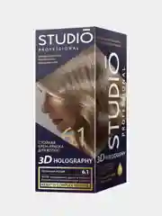 Комплект STUDIO Professional 3D HOLOGRAPHY для окрашивания волос 6.1 пепельно-русый