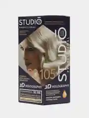 Комплект STUDIO Professional 3D HOLOGRAPHY для окрашивания волос 90.105 пепельный блондин